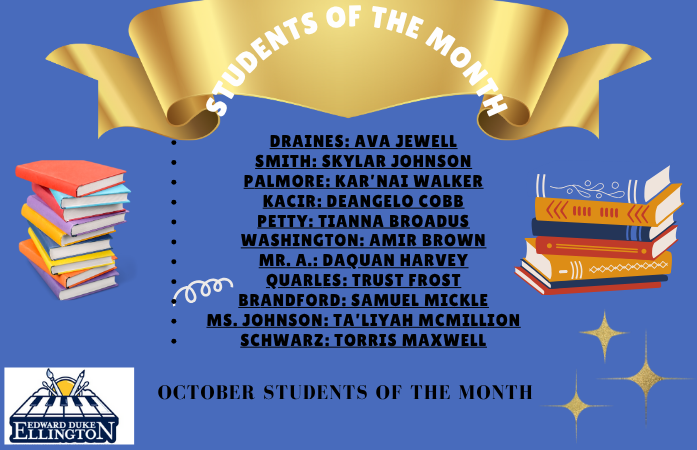  Poster of our Oct. student of the month